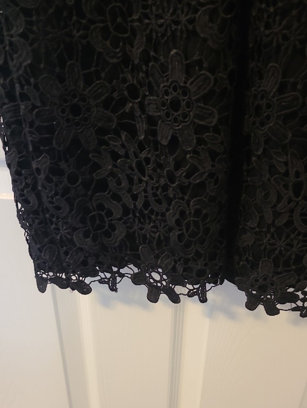 bebe Black Floral Lace Long Sleeve Sheath Dress - Picture 4 of 6